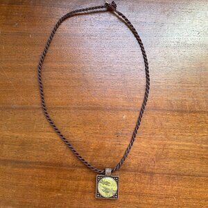 Magnabilities Dragonfly Pendant on brown chord.
